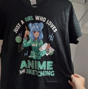 Just A Girl Who Loves Anime And Sketching (Port & Company Tee)